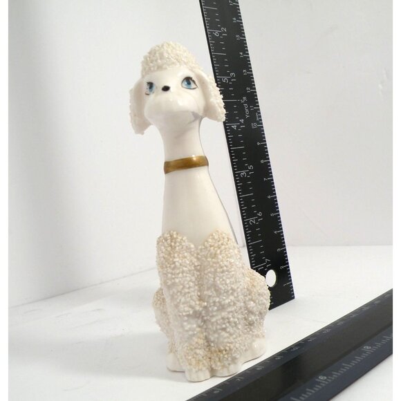 Vintage Funky Cool White Spaghetti Sugar Poodle 1950s MCM JW Rice and Co - Picture 2 of 8